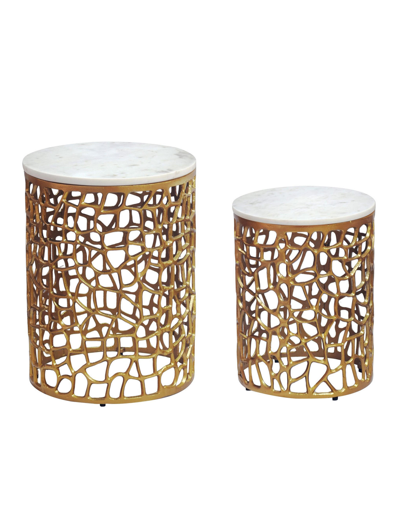 Kadima Design Beistelltische Gold 39x52.5x39 cm