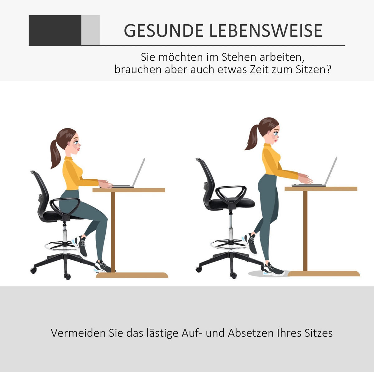 BÜROSTUHL höhenverstellbar mit Fußstütze Schwarz - Schwarz, Kunststoff (60/126/59.5cm) - Meubliv