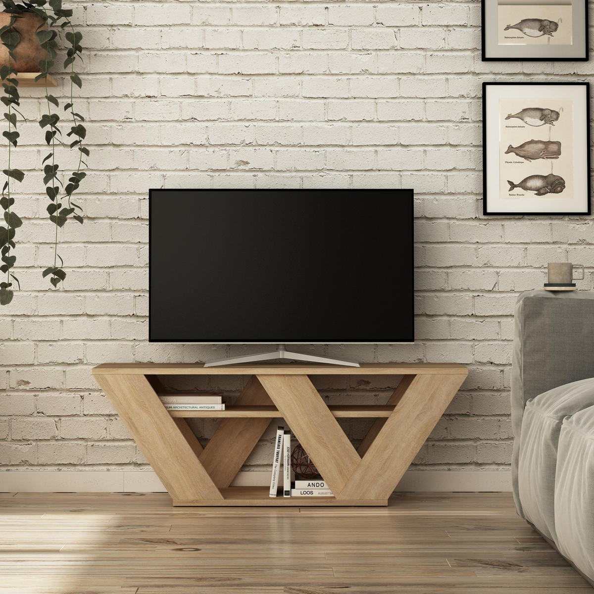 TV-MÖBEL Pipralla Eiche - Eichefarben, Holz (110/40/30cm) - Habitat Garten