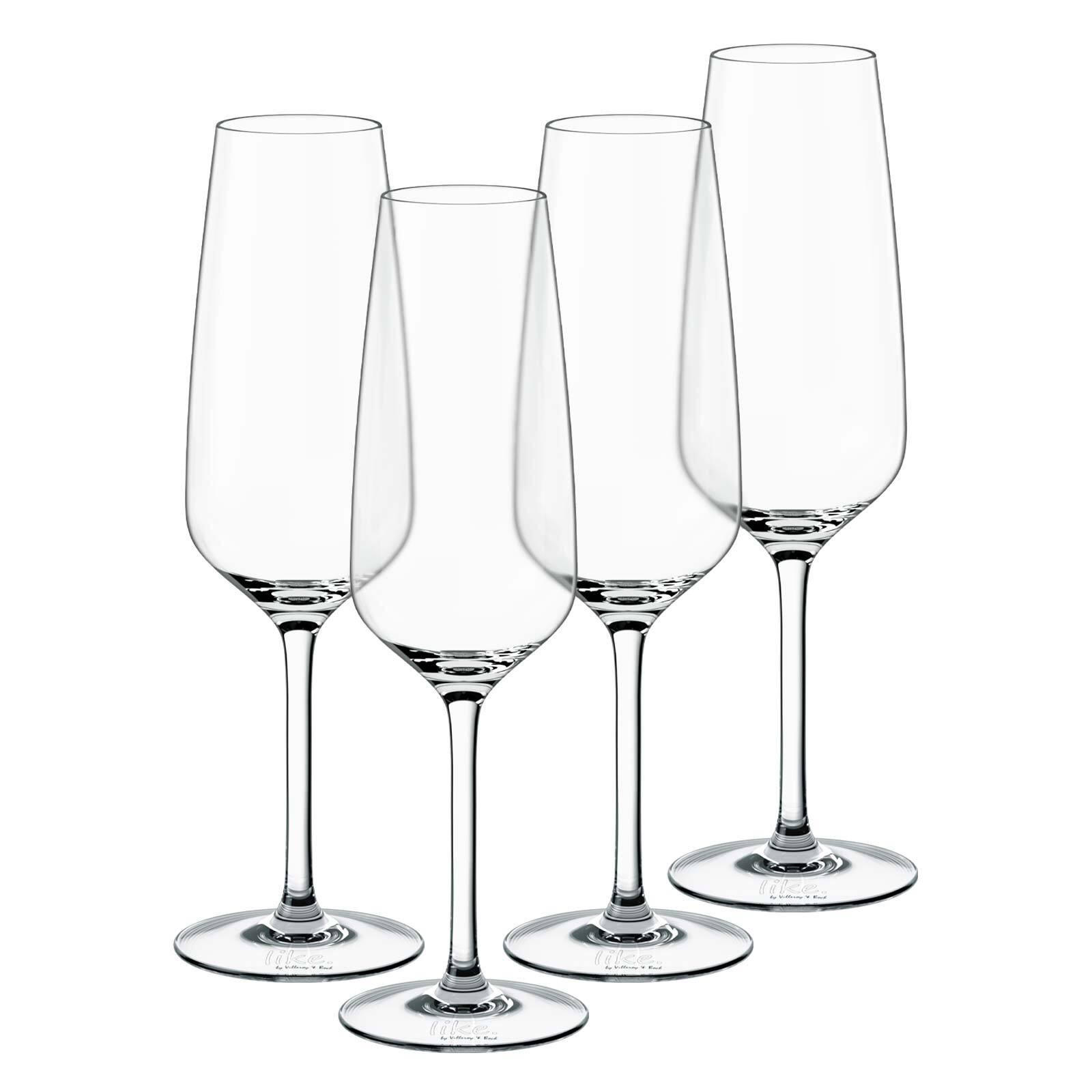 SEKT- / CHAMPAGNERGLÄSER Essential transparent 120 ml 4er Set - Transparent, Glas (0.12L) - like.Villeroy & Boch
