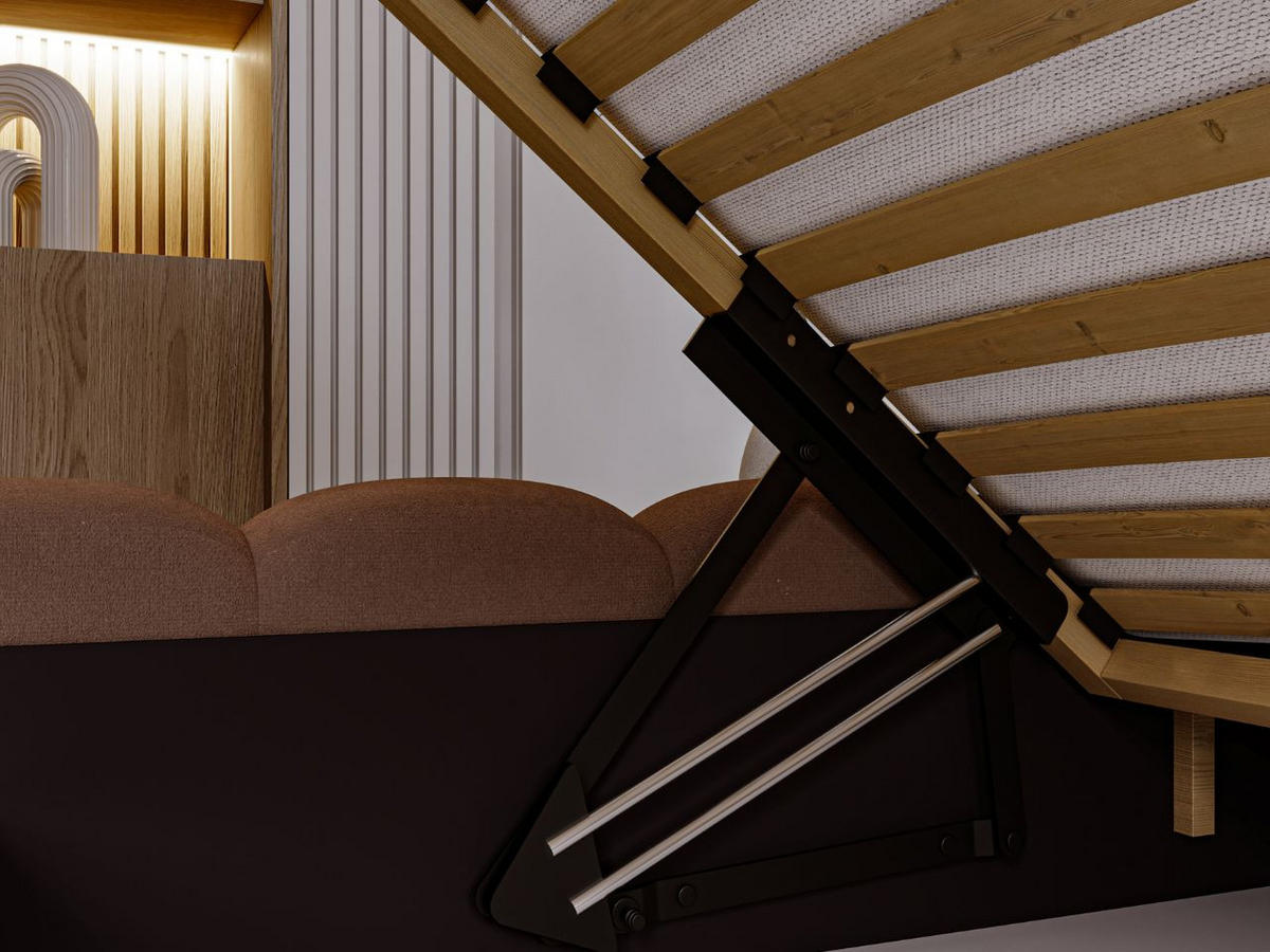 POLSTERBETT Averia 160x200 Braun - Braun, Textil (160/200cm) - Graingold