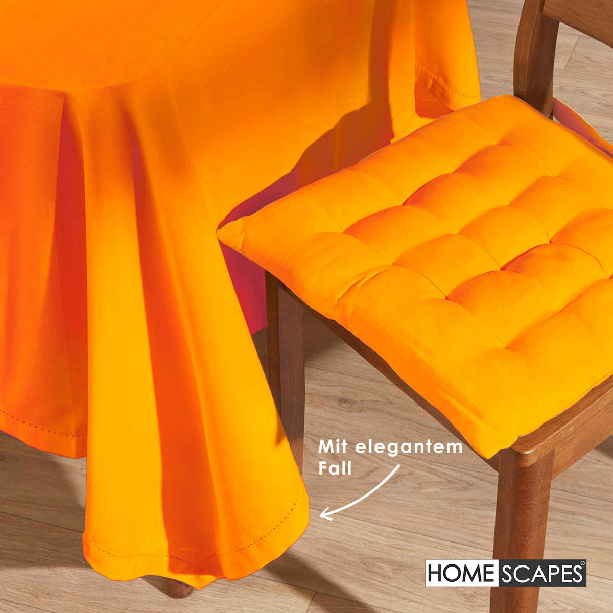 TISCHDECKE orange 178/300 cm, 100% Baumwolle - Orange, Textil (178/300cm) - Homescapes