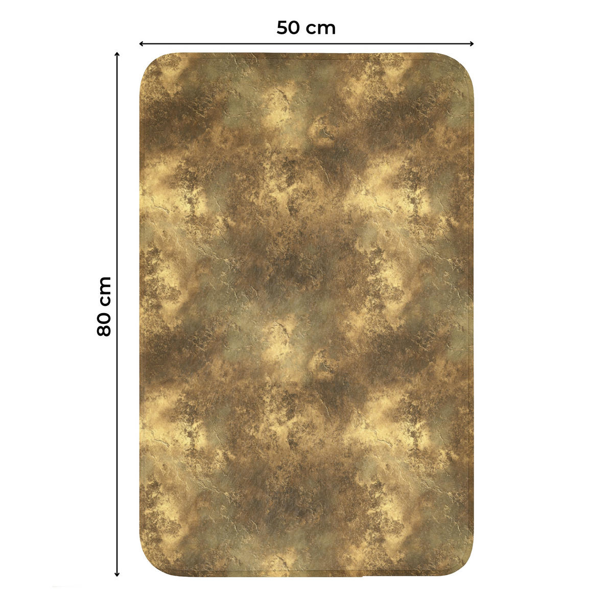 WC PŘEDLOŽKA Antique - metalický vzhled - Gold 50x80 cm - zlatá, textil/plast (50/1cm) - OnlyWow