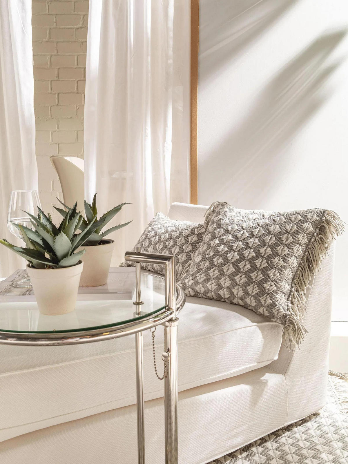 OUTDOORKISSEN Morty Grau 40x40 cm - Grau, Textil (40/40cm) - benuta Pure