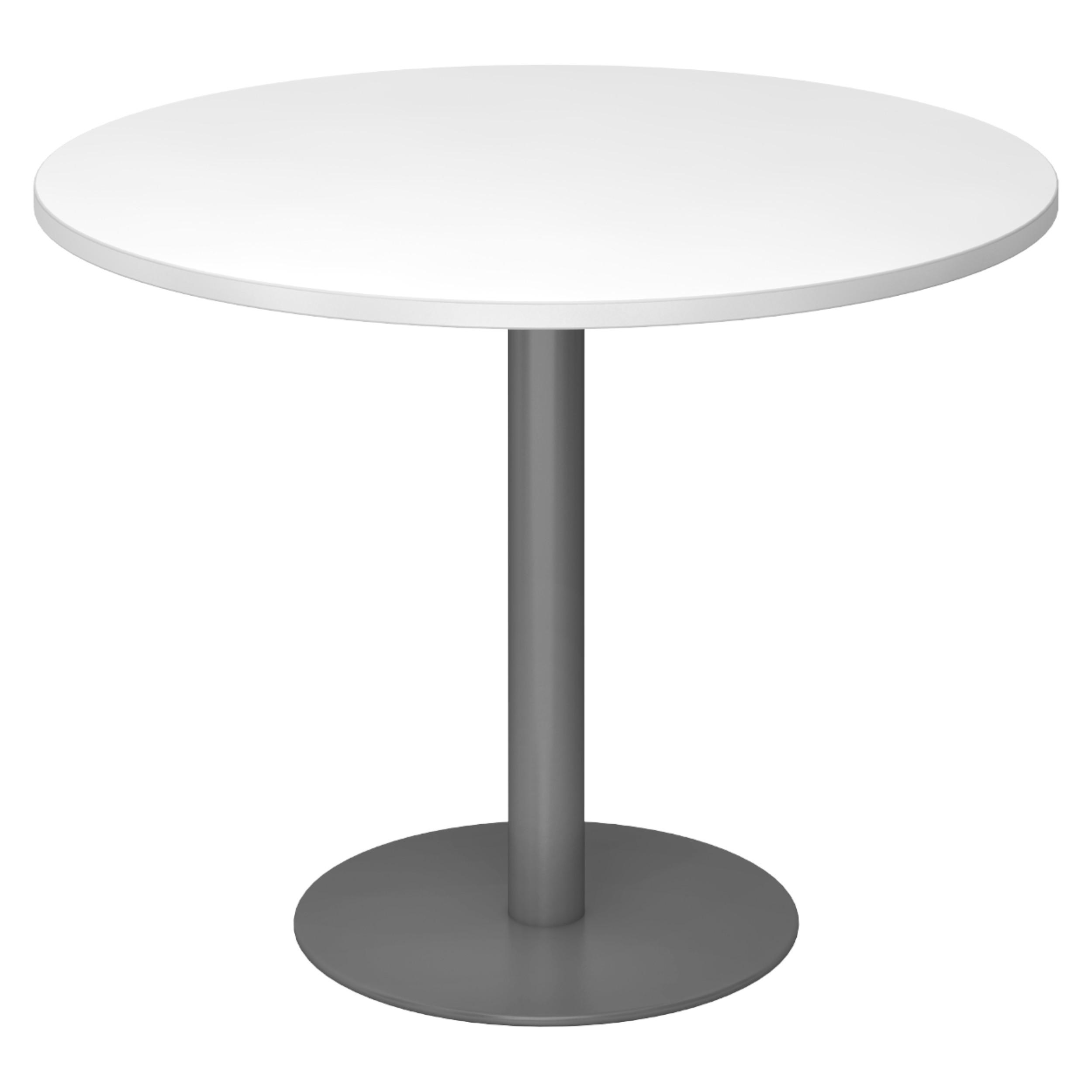 PAUSENTISCH groß STF 100/100/74,5 cm in Weiß/Graphitfarben - Graphitfarben/Weiß, Holzwerkstoff (100/100/74.5cm) - bümö