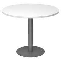 PAUSENTISCH groß STF 100/100/74,5 cm in Weiß/Graphitfarben - Graphitfarben/Weiß, Holzwerkstoff (100/100/74.5cm) - bümö