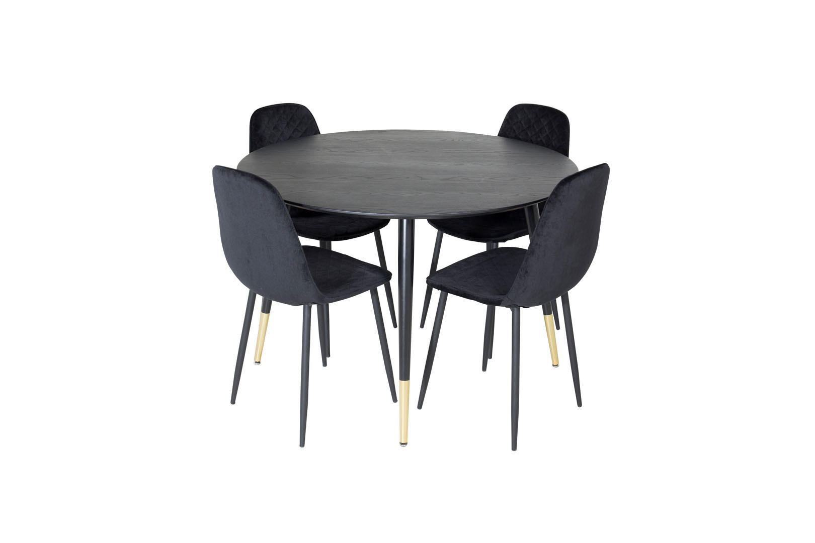 TISCHGRUPPE Schwarz - Schwarz, Holzwerkstoff (115/75/115cm) - ebuy24