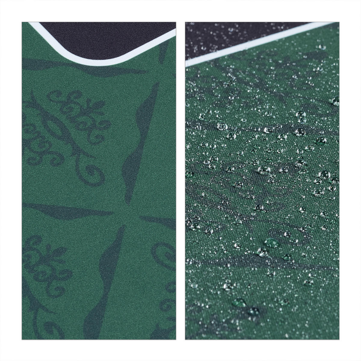 POKERMATTE - Dunkelgrün, Kunststoff/Textil (120/60cm) - Relaxdays