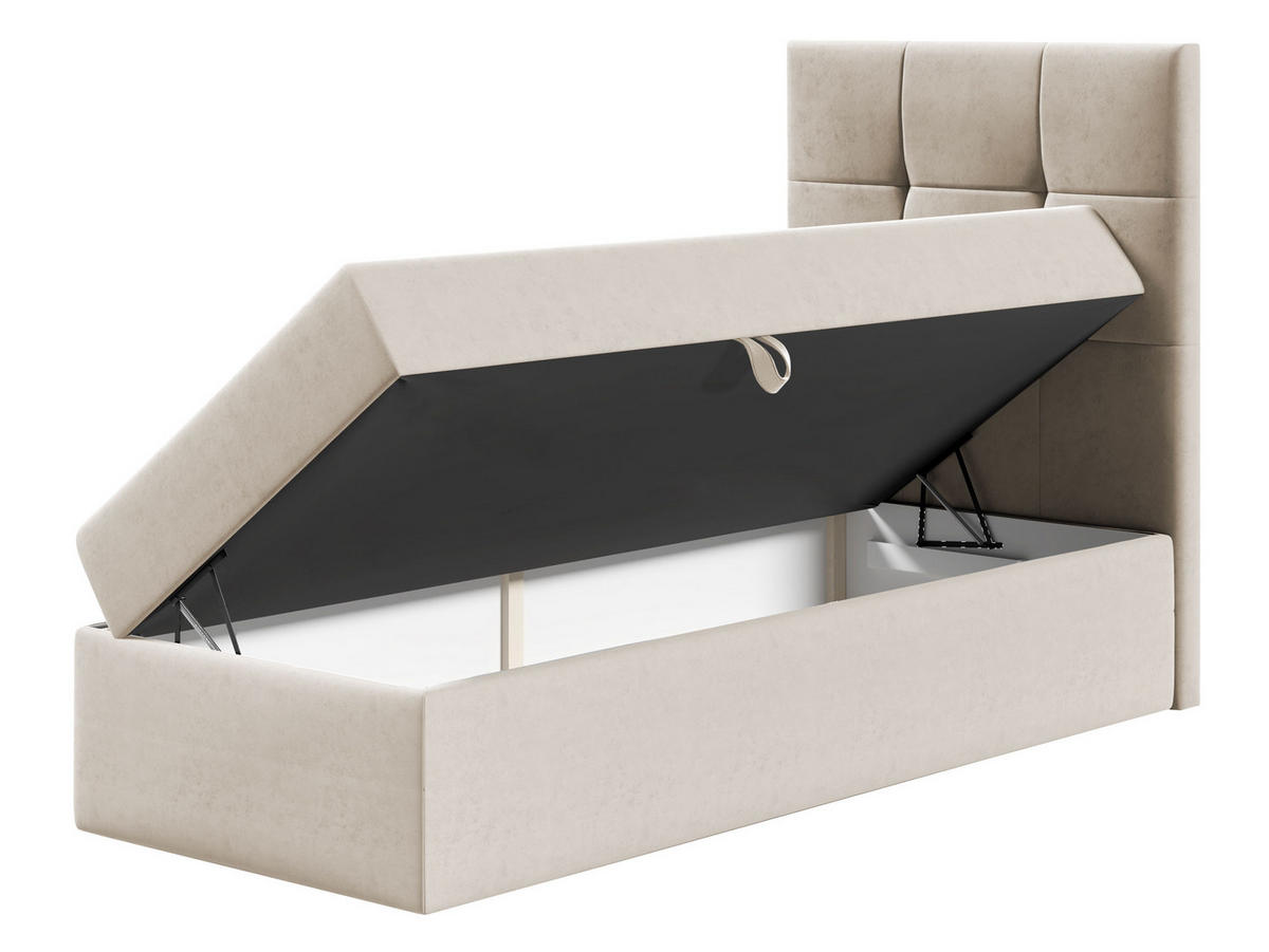 BOXBETT Mini 2, Seite zum Öffnen des Bettkastens: Rechts - Graphitfarben, Holz (100/200cm) - MIRJAN24