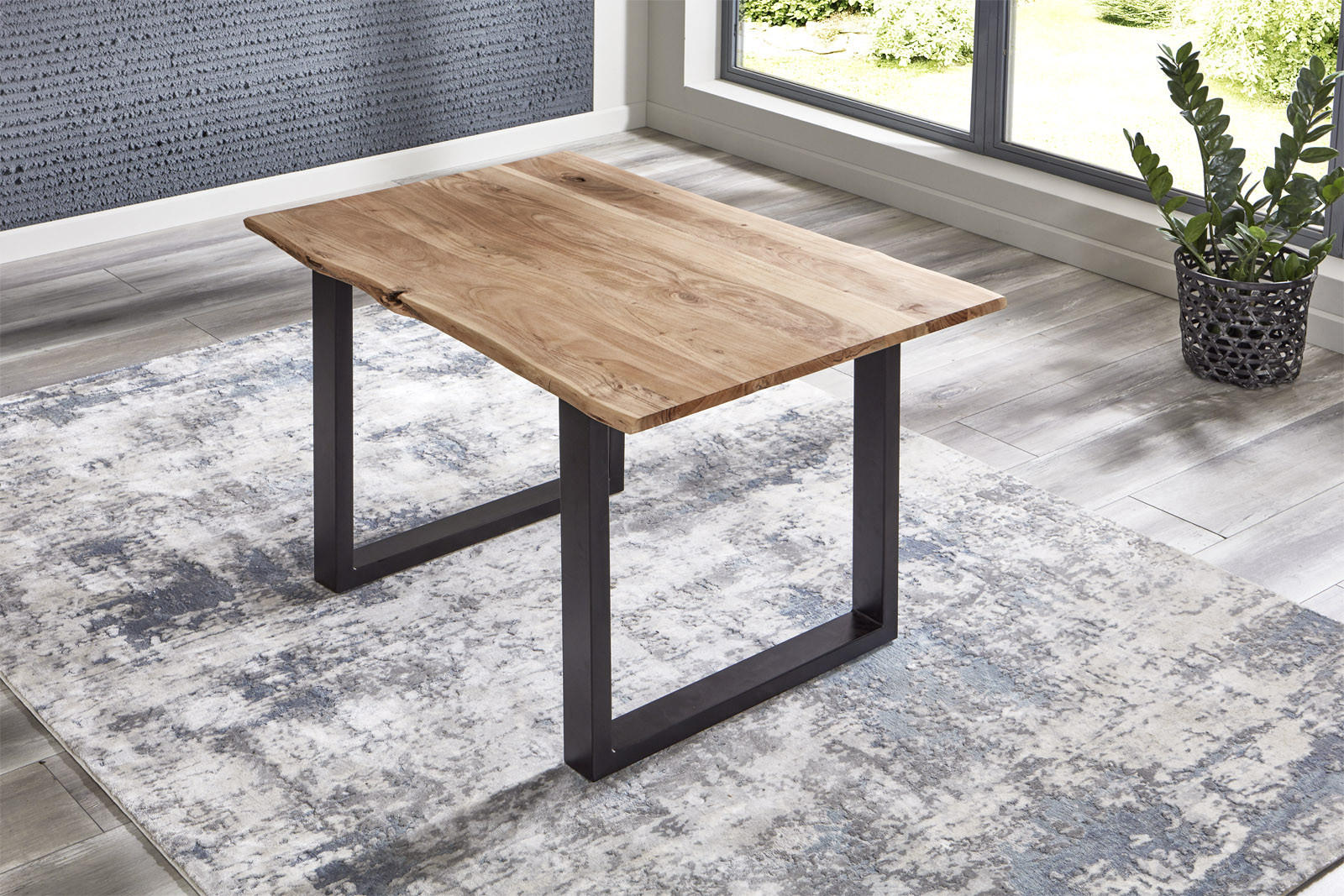 TISCHPLATTE MILO - Beige/Naturfarben, Akazienholz/Holz (85/160/4cm) - SAM