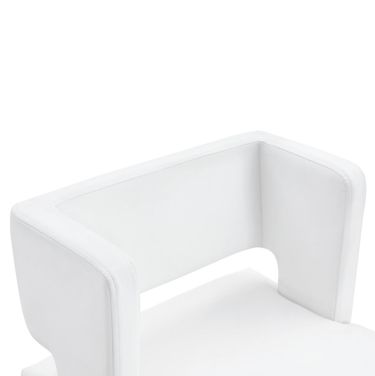 BARSTUHL 2er-Set gepolstert 91,4 cm PU Weiß Silber - Silberfarben, Metall (53.3/91.4/48.1cm) - Meubliv