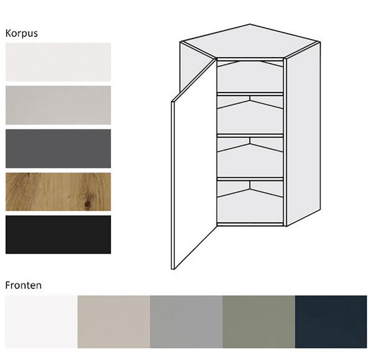 HÄNGESCHRANK Oslo W4/10/60 Weiß / Weiß Matt 60 / 60 / 96cm - Weiß, Holz/Holzwerkstoff (60/96/60cm) - Feldmann-Wohnen