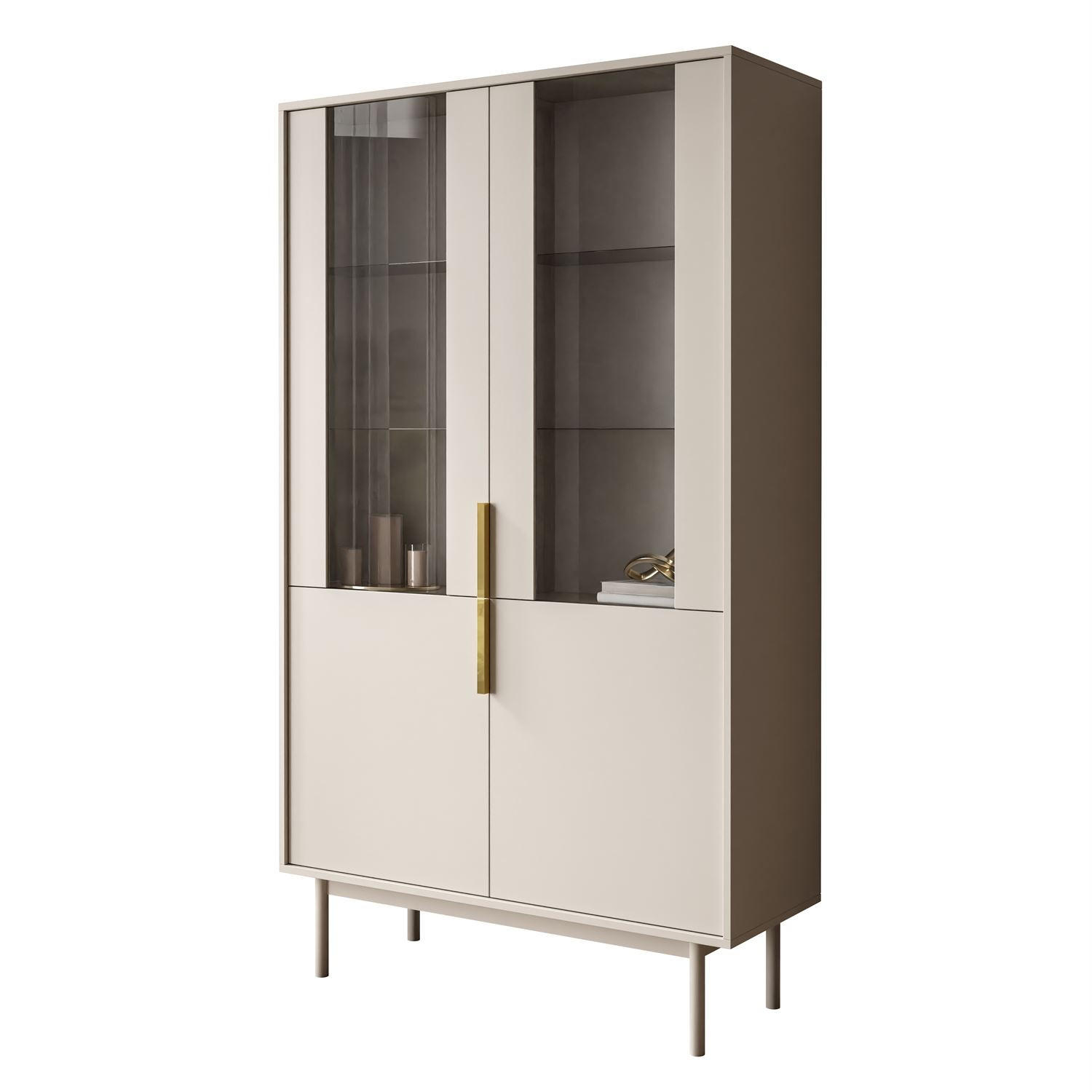 VITRINE MIRACLE mit Glasfront Kaschmir - Kaschmir, Holzwerkstoff (104/180/39cm) - Lookway