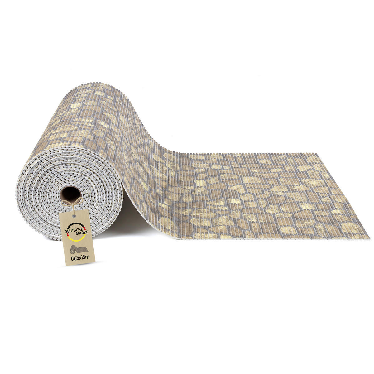 SCHUTZUNTERLAGE Weichschaum auf Rolle 0,65x15 m Bruchstein Beige - Hellbraun, Kunststoff (65/1500cm) - Bestlivings