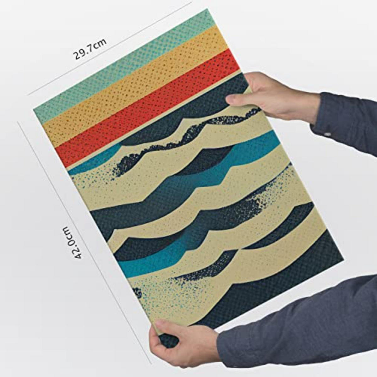 POSTER Set mit 4 Meer Abstrakt Moderne Galaxien A3 Rahmenlos - Klar, Papier (29.7/3cm) - Nacnic