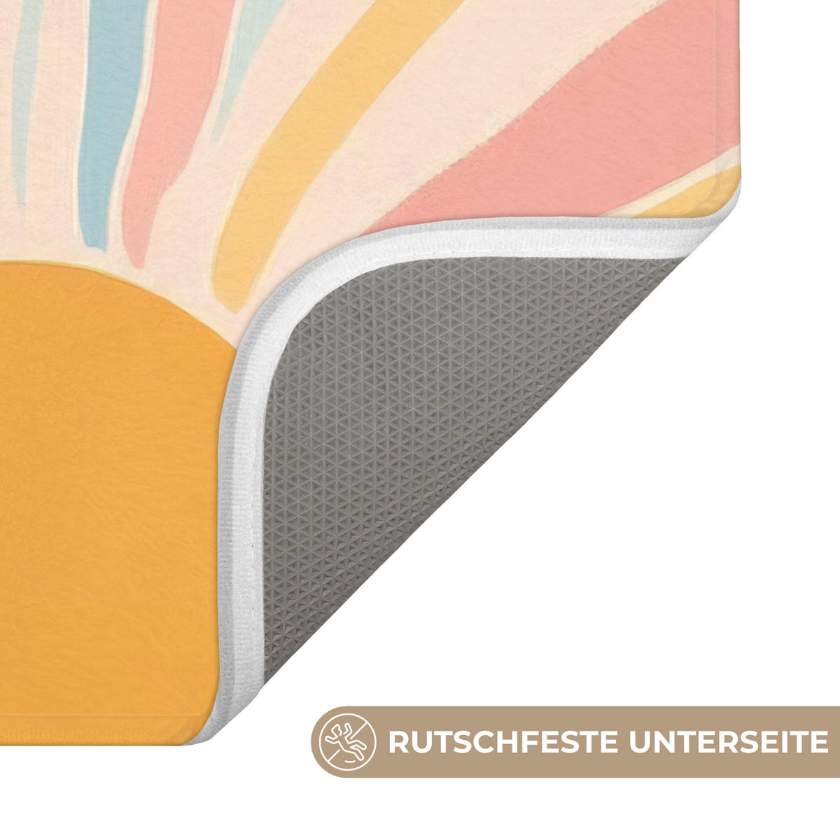 WC PŘEDLOŽKA Ilustrace - Slunce - Pastelové barvy 40x60 cm - pastelově modrá, textil/plast (40/1cm) - OnlyWow