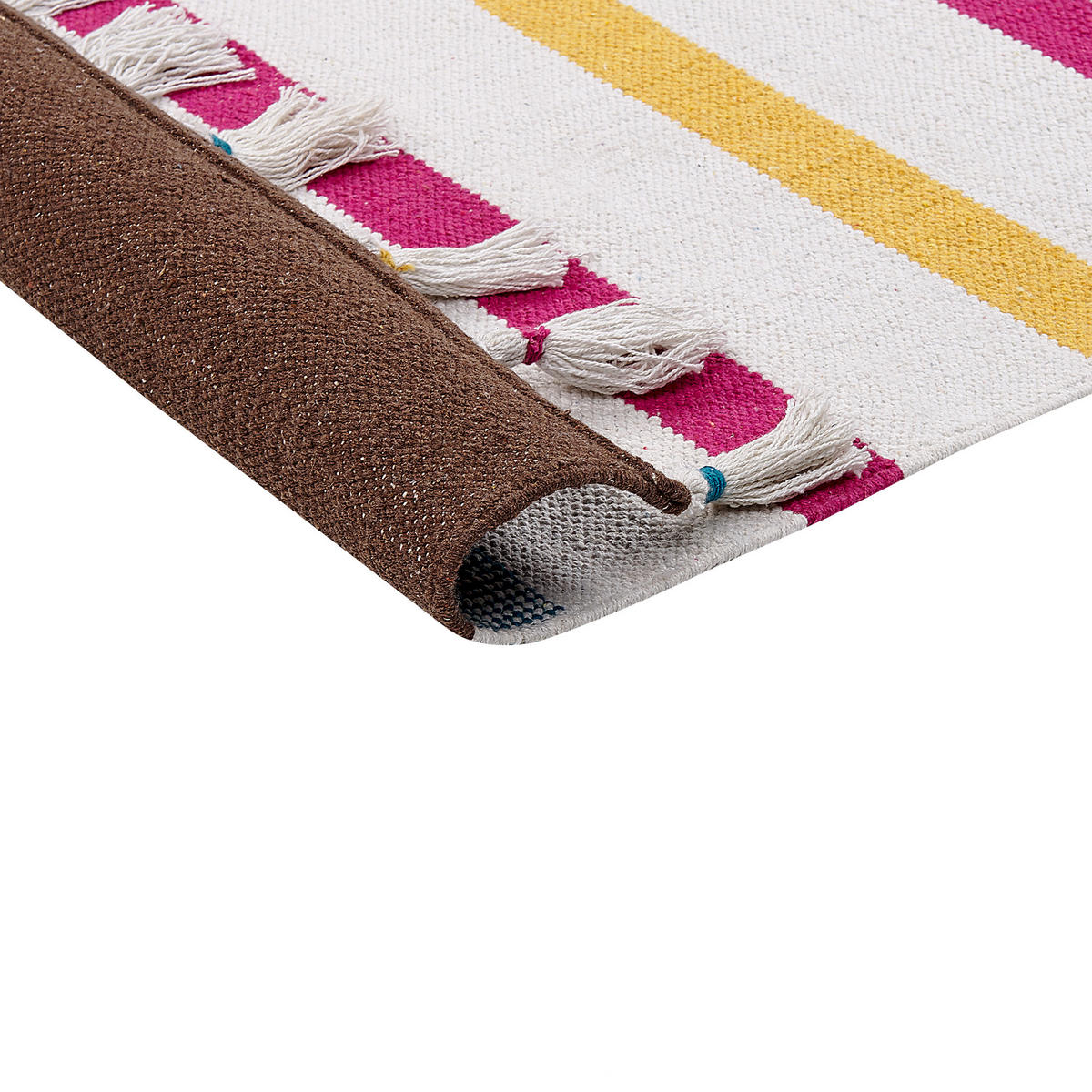 TEPPICH geflochten Hisarli 230/160 cm - Multicolor, Textil (160/230cm) - Beliani