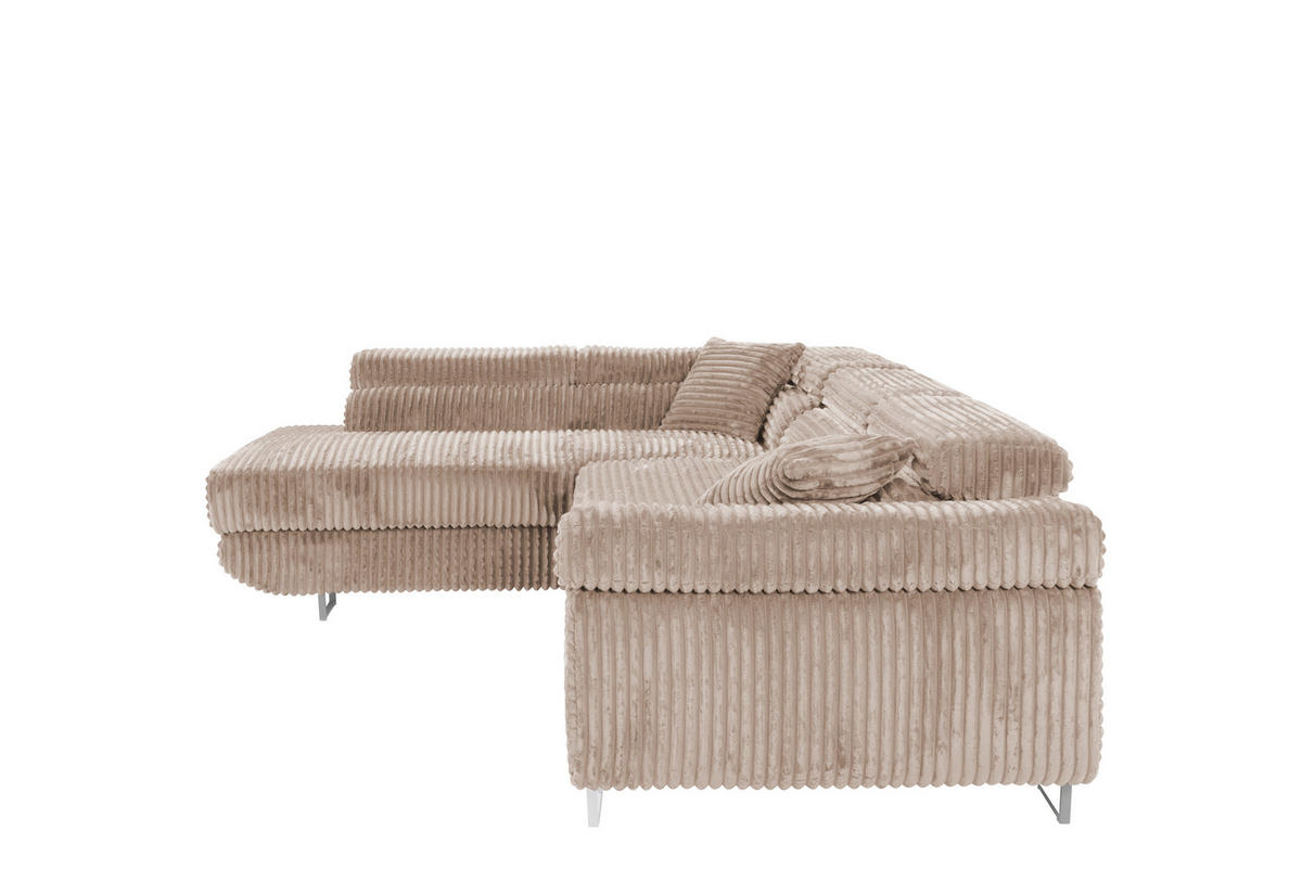ECKSOFA SERENA L Links mit Stauraum, Beige - Beige, Textil (275/205cm) - KS Home Concept