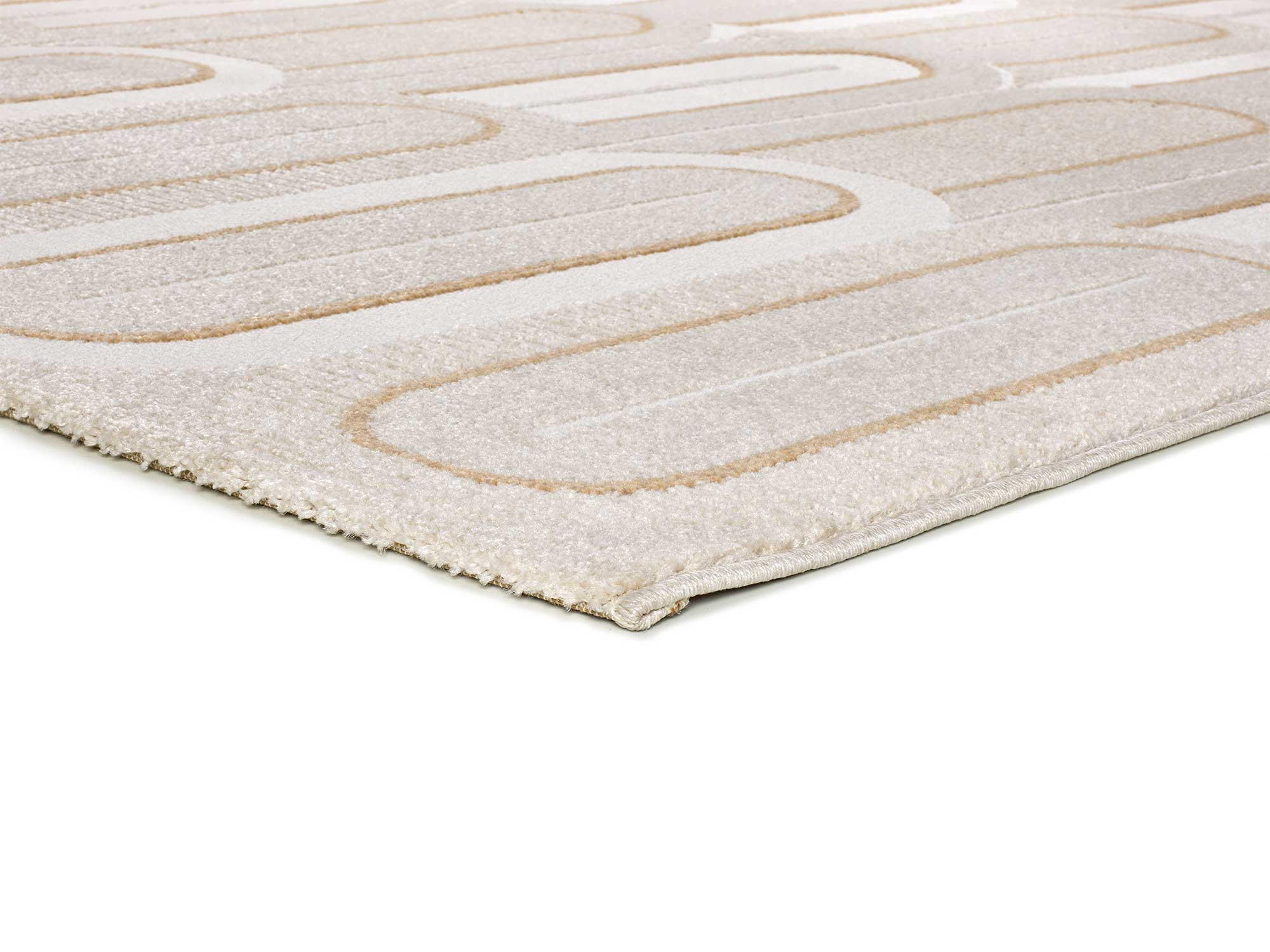 WEBTEPPICH beige Flora 133/190 cm - Beige/Creme, Naturmaterialien/Textil (133/190cm) - Atticgo