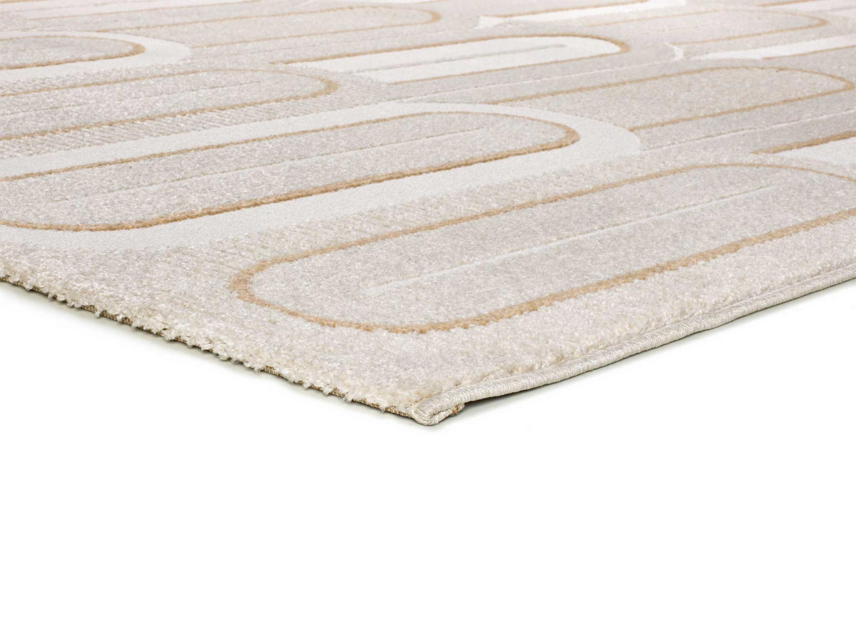 WEBTEPPICH beige Flora 160/230 cm - Beige/Creme, Naturmaterialien/Textil (160/230cm) - Atticgo