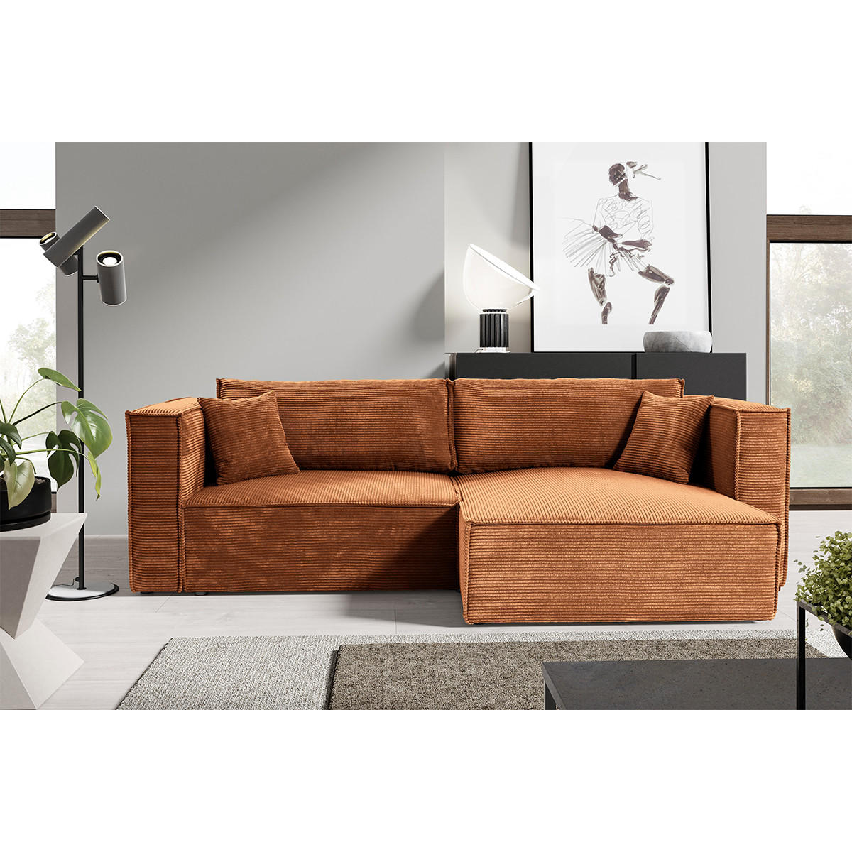 Thumbnail - Petits-meubles Sofa, Orange, Holz, 245x77x148 cm, Wohnzimmer, Sofas & Couches, Sofas, 3-Sitzer Sofas