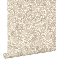 TAPETE Blumenmuster 50 x 900 cm - Beige, Papier (50/900cm) - ESTAhome