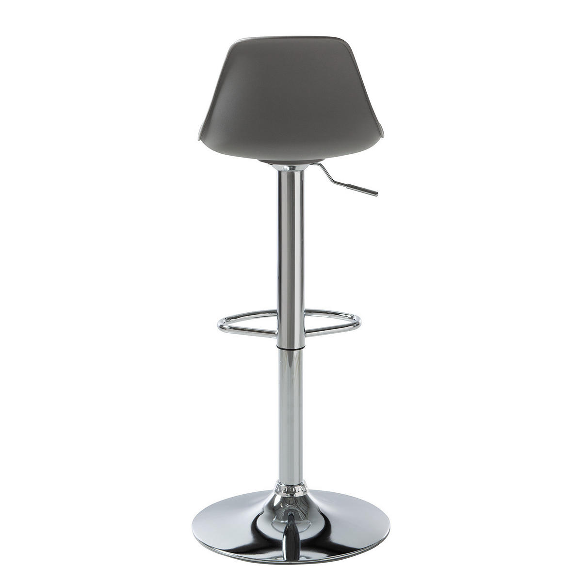 BARSTUHL - 2er-Set - Kunststoff / Edelstahl - Grau, Kunststoff/Metall (39/83/40cm) - home24
