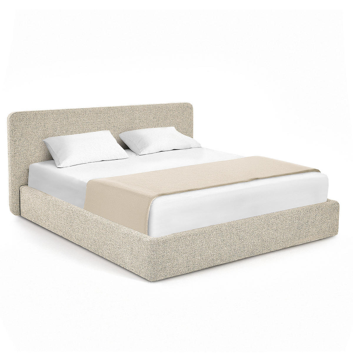 POLSTERBETT - Beige, Textil (140/200cm) - home24