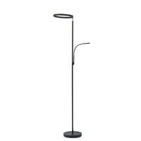 STEHLEUCHTE Pancho, Schwarz, 180cm, Dimmbar - Schwarz, Metall (180/43/180cm) - KOSILUM