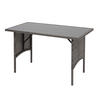 POLY-RATTAN ESSTISCH rechteck Grau - Grau, Kunststoff (60/112/68cm) - MCW
