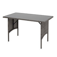 POLY-RATTAN ESSTISCH rechteck Grau - Grau, Kunststoff (60/112/68cm) - MCW