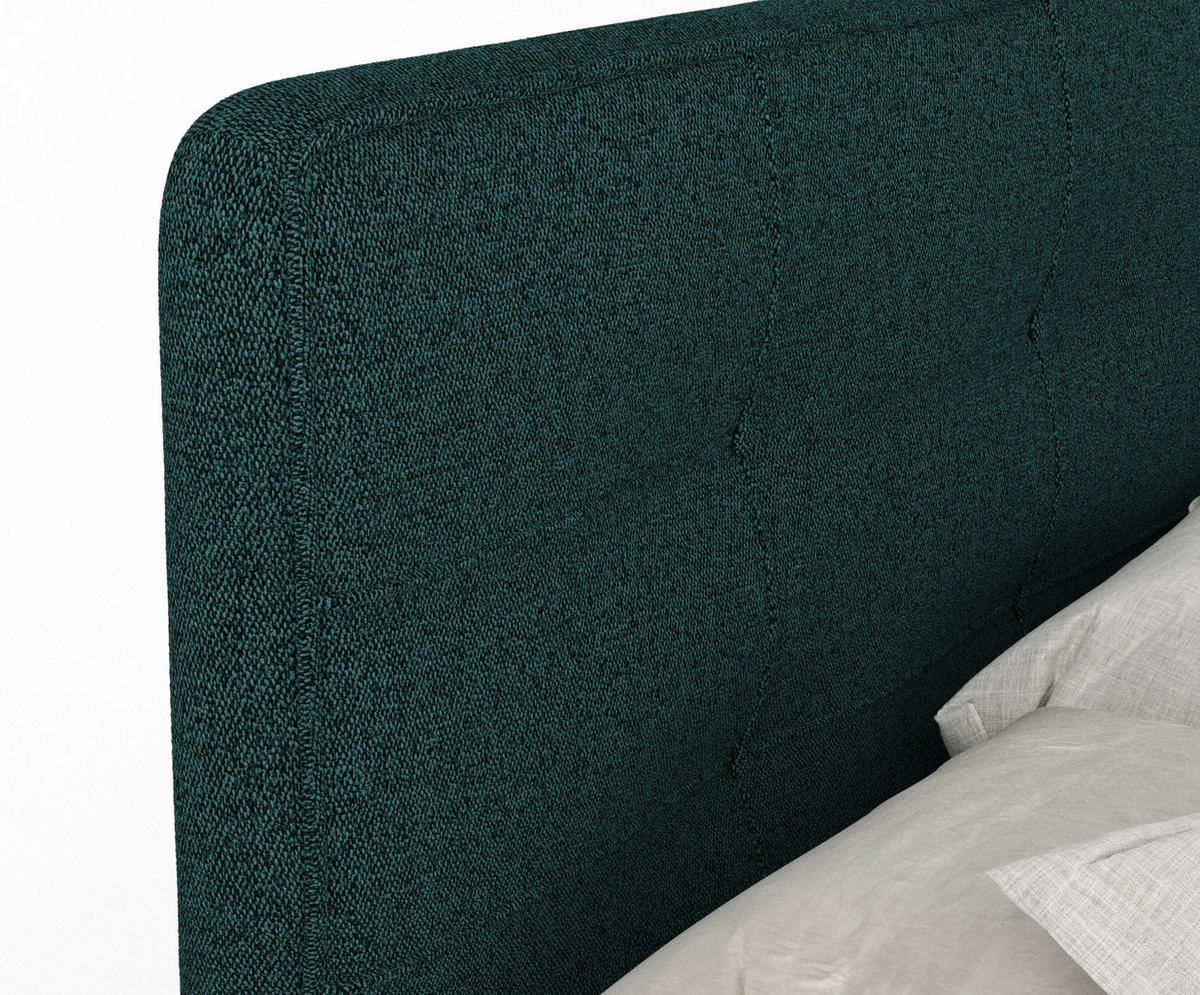 BOXSPRINGBETT Semplice Grün 180/200 cm - Schwarz/Grün, Holz/Holzwerkstoff (180/200cm) - Maison de Reve