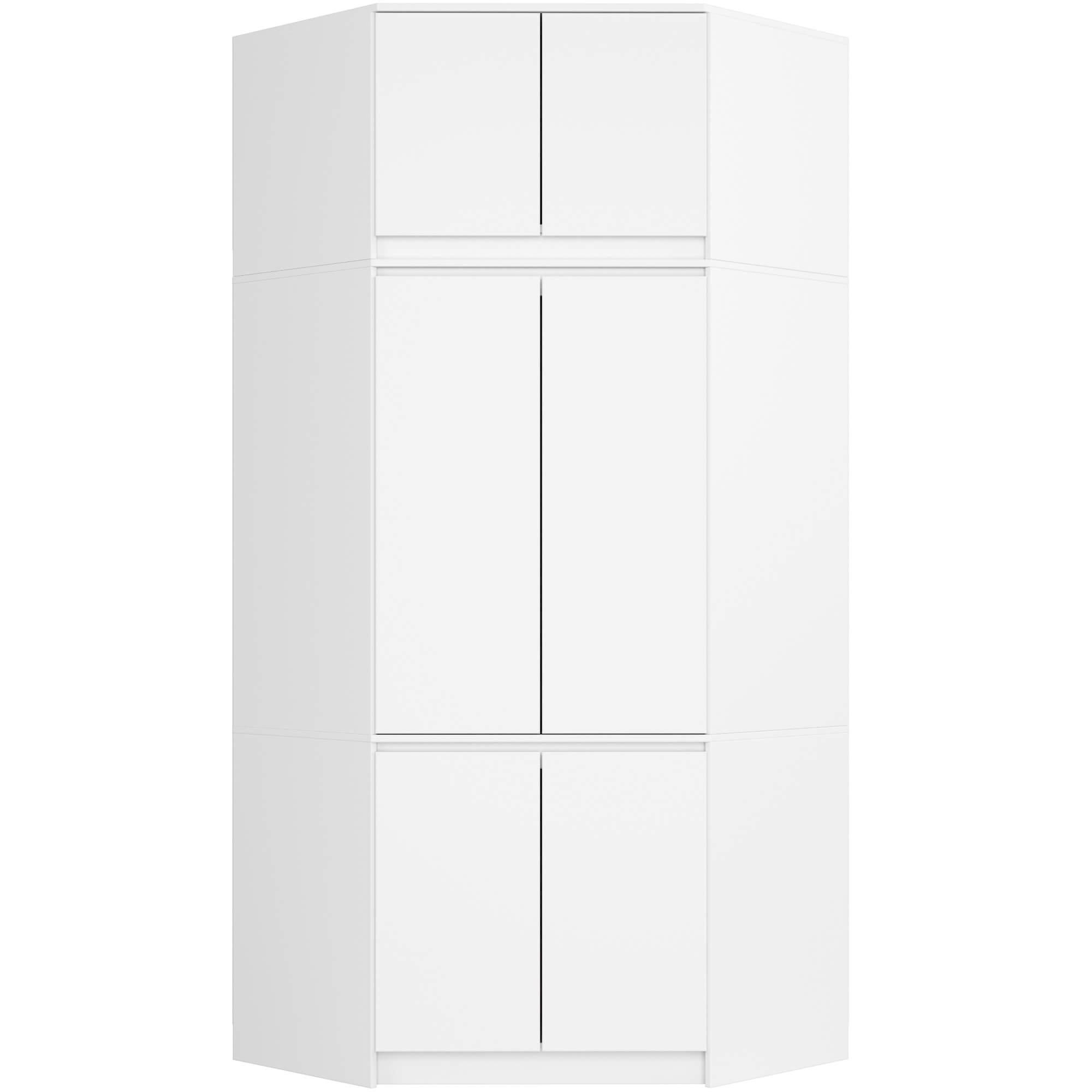 KLEIDERSCHRANK Weiß 100x50x235 cm - Weiß, Holzwerkstoff (100/235/50cm) - Akord