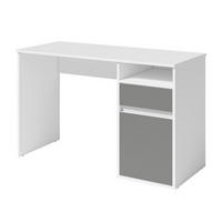 SCHREIBTISCH Weiß, Graphit 120/75,5/53 - Weiß, Holzwerkstoff (53/120/76cm) - RAUMHIRSCH FURNITURE