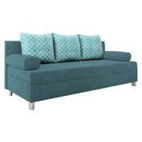 SCHLAFSOFA Dover - Türkis/Chromfarben, Holz/Kunststoff (192/86/80cm) - MIRJAN24