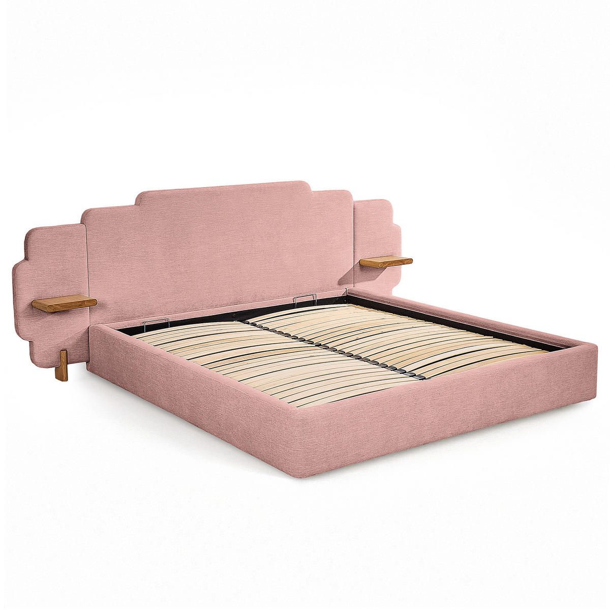 POLSTERBETT - Chenille - Mauve, Textil (200/200cm) - home24