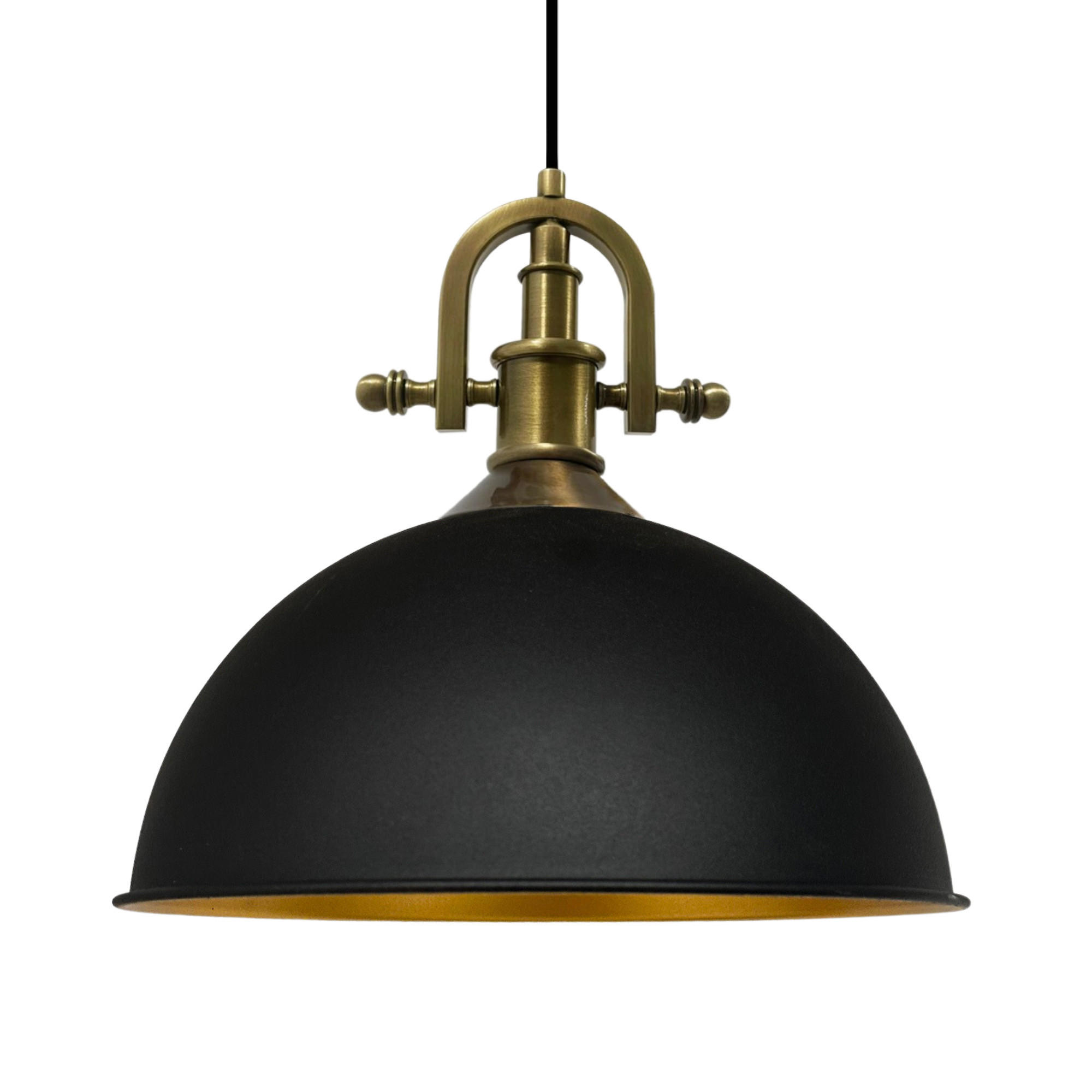 PENDELLEUCHTE Lipeo Vintage 40/23 - Goldfarben/Schwarz, Metall (23/40/23cm) - Bamyum