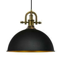 PENDELLEUCHTE Lipeo Vintage 40/23 - Goldfarben/Schwarz, Metall (23/40/23cm) - Bamyum