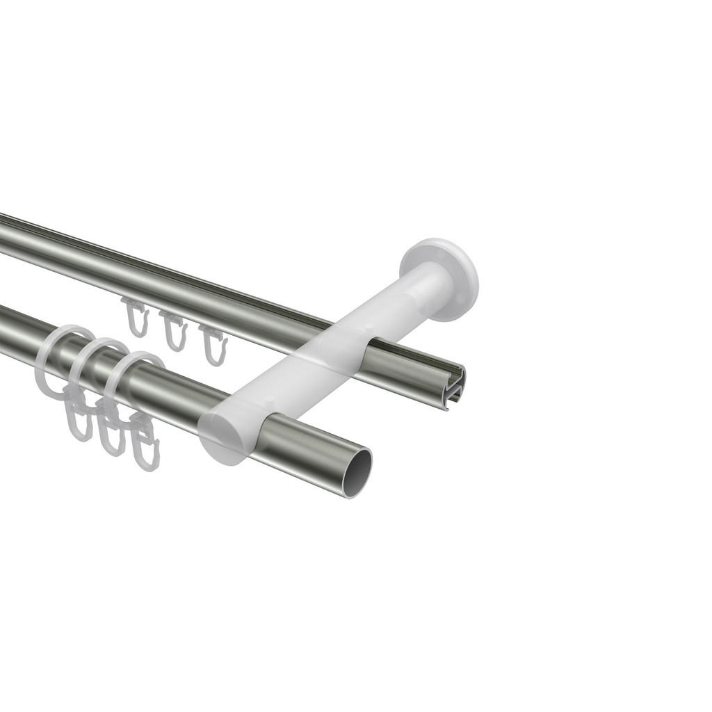 Thumbnail - Interdeco Rundrohr-Innenlauf-Gardinenstangen-Set, Edelstahl, Metall, 180 cm, Wohntextilien, Gardinen & Vorhänge, Gardine...