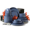KOMBISERVICE VICTO 6 Personen 24-tlg - Blau, Keramik (27/2/27cm) - KONSIMO®