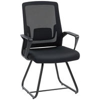 BESUCHERSTUHL Netzstoff Schwarz - Schwarz, Kunststoff/Textil (56/97/57cm) - HOMCOM