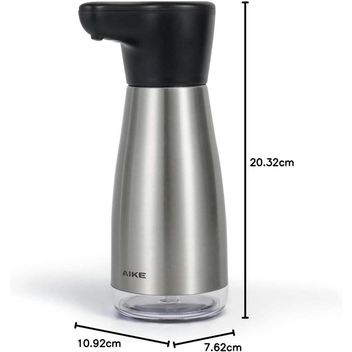 SEIFENSPENDER Edelstahl 420 ml wiederaufladbar IPX7 Wasserdicht - Silberfarben, Metall (8.2/21.4/11.1cm)