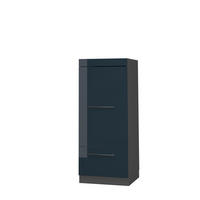 MIKROWELLENSCHRANK Fame-Line Dunkelblau Hochglanz 60 cm - Anthrazit/Dunkelblau, Holzwerkstoff (60/153.6/58.1cm) - Vicco
