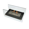 BIOETHANOL-KAMIN Schwarz Tischmodell inklusive 0.25 L Brennblock - Schwarz, Glas (34/16/16cm) - Purline