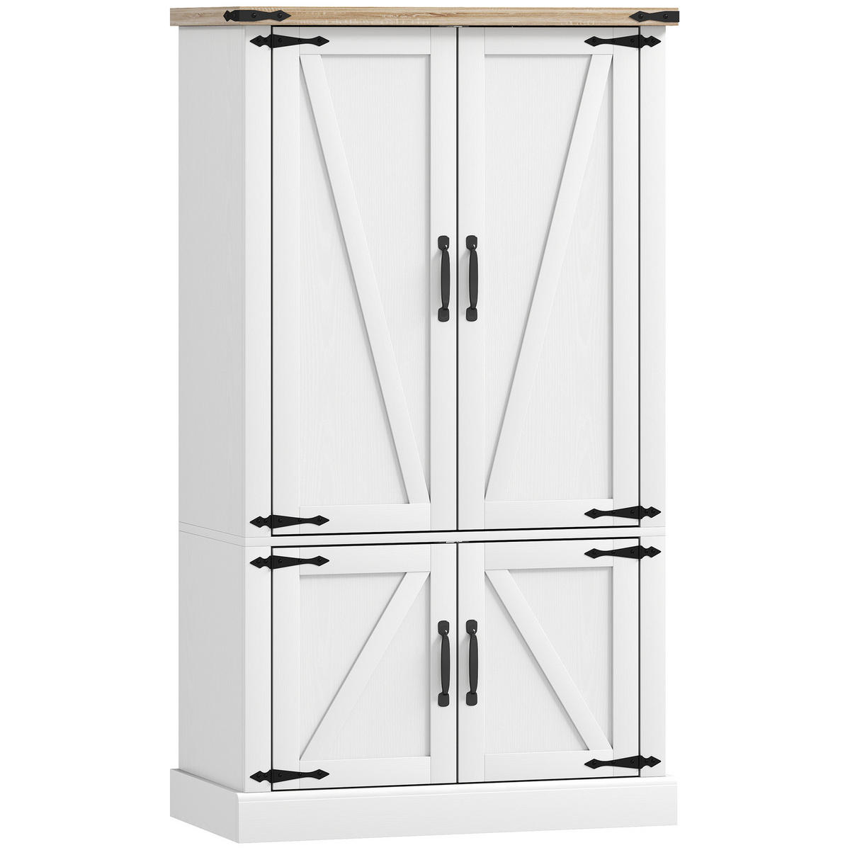 BUFFET DE-11280 4 Türen Weiß - Weiß, Holzwerkstoff (40/136/76.3cm) - ComfortXL