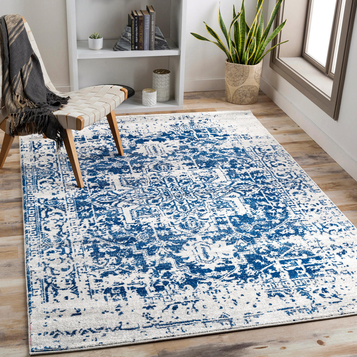 VINTAGE-TEPPICH 80/220 cm Blau - Blau, Naturmaterialien/Textil (80/220cm) - LIVABLISS
