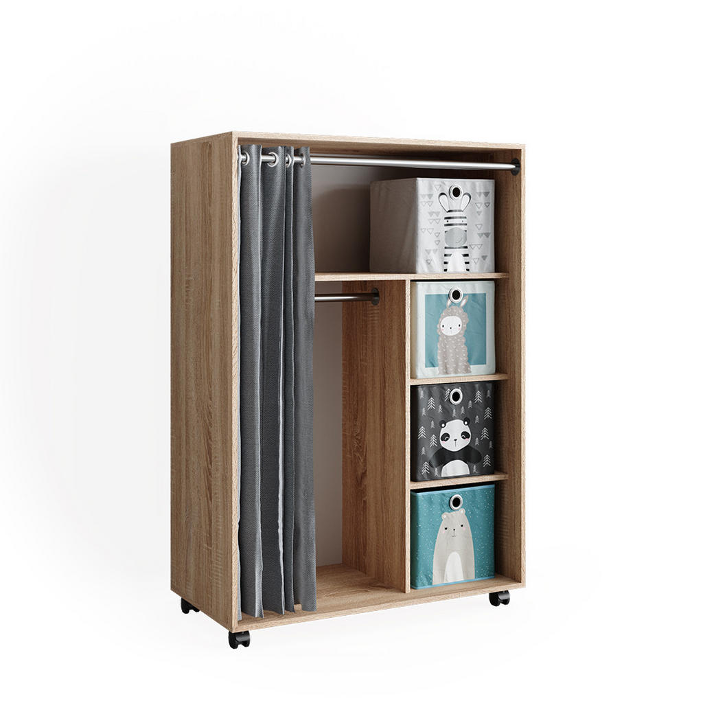 DULAP Doros Sonoma 100x146.6 cm cu cutii pliabile