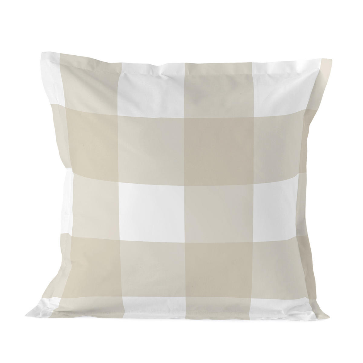 KISSENBEZUG gingham 80x80 cm beige - Beige, Textil (80/80cm) - Happy Friday