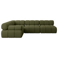 ECKSOFA modulares Sofa Mende-L2 - 285x190x70 cm Grün Bouclé - Grün, Holzwerkstoff/Textil (285/190cm) - ALTDECOR