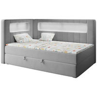 BOXSPRINGBETT JUNIOR GOLD 3 90/200 Grau - linke Seite - Grau, Holz/Textil (90/200cm) - MKS